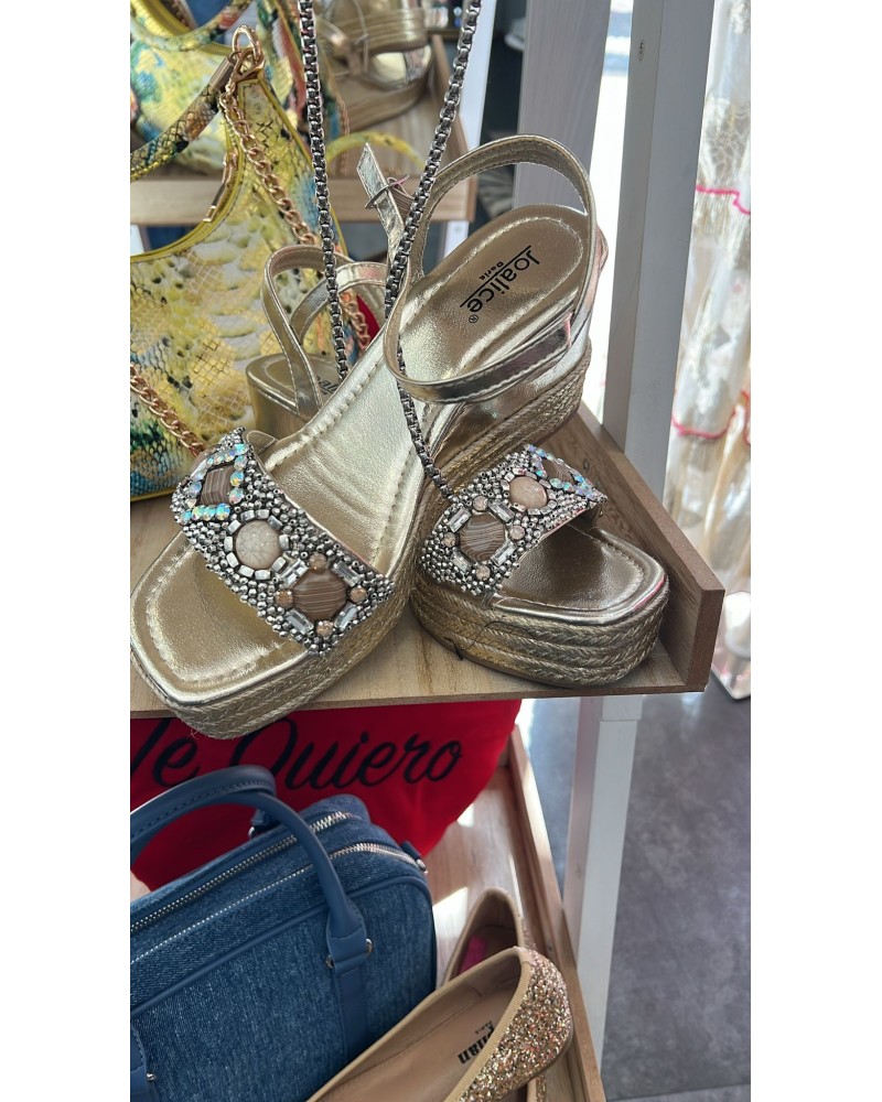 Sandalia Esparto Gold