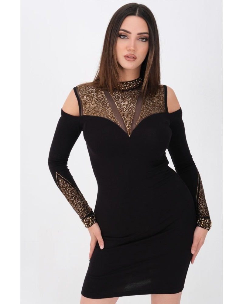 Vestido Darck dorado  2272